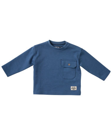 sweat twill top met borstzak