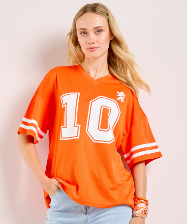 oranje jersey met nummer 10