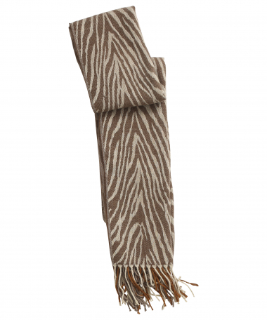 zebraprint sjaal franjes
