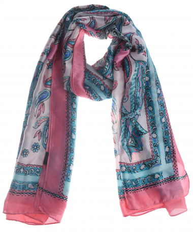 glans sjaal met print
