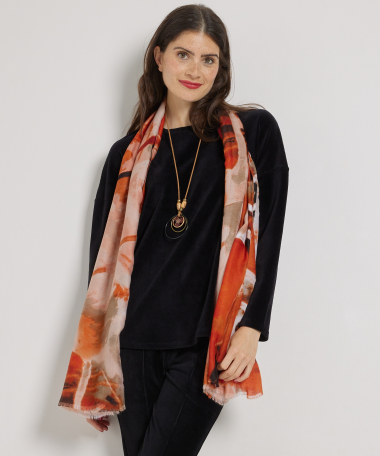sjaal multi marmer print