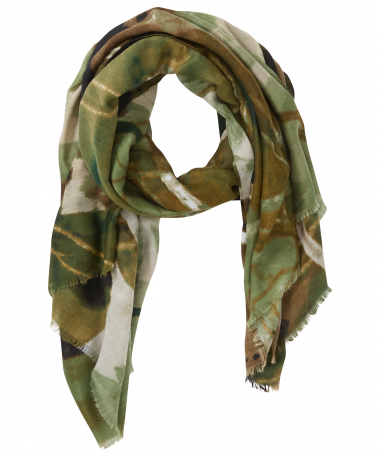 sjaal multi marmer print