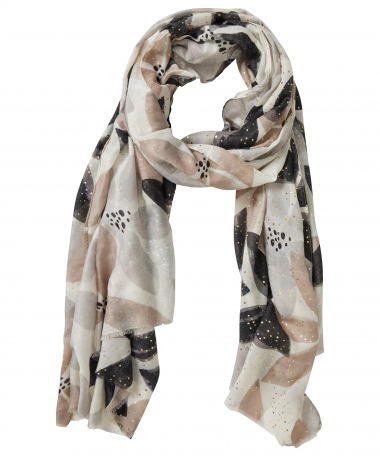 sjaal met bloemenprint en glitter