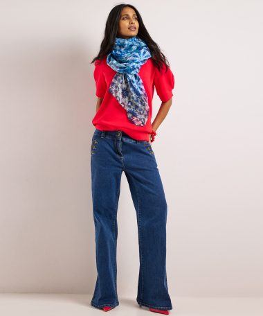 sjaal met tie-dye print