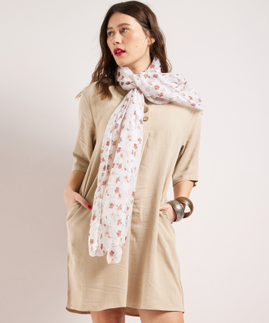 sjaal met bloemenprint