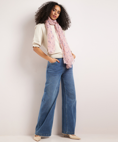 sjaal met bloemenprint