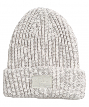 ribgebreide beanie muts