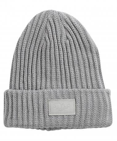 ribgebreide beanie muts