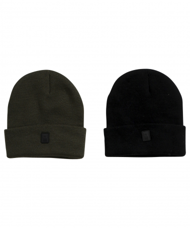2-pack fijngebreide beanie muts