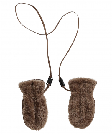teddy fleece wanten met koord