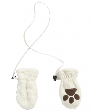 teddy fleece wanten met koord
