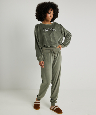 pyjama set groen velours