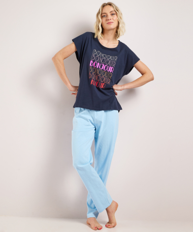 pyjama t-shirt met opdruk