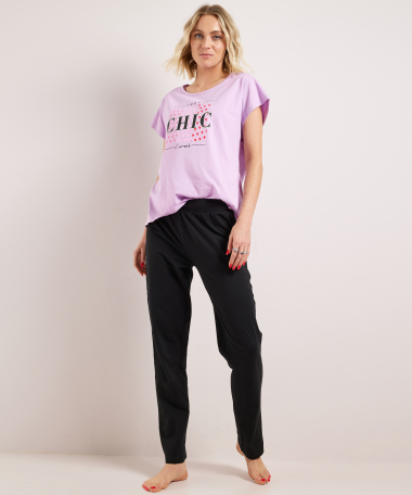 pyjama t-shirt met opdruk