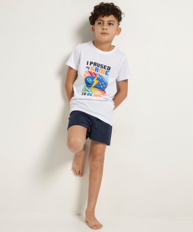 shortama set met print