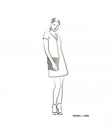 Grijze lederlook crossbody