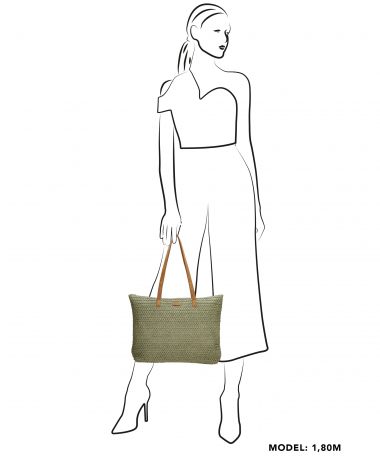 shopper geweven beige