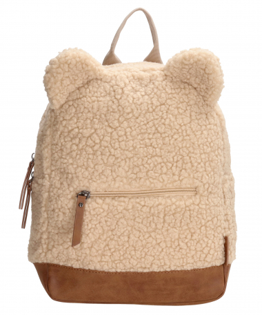 teddy rugzak beige