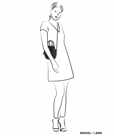 lederlook handtas rond