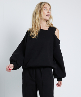 Single cold shoulder sweater outlet