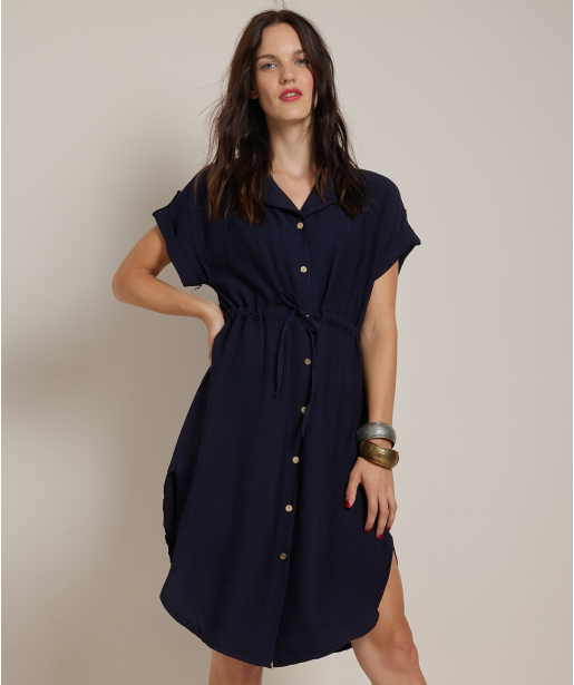 overhemd jurk met koordje