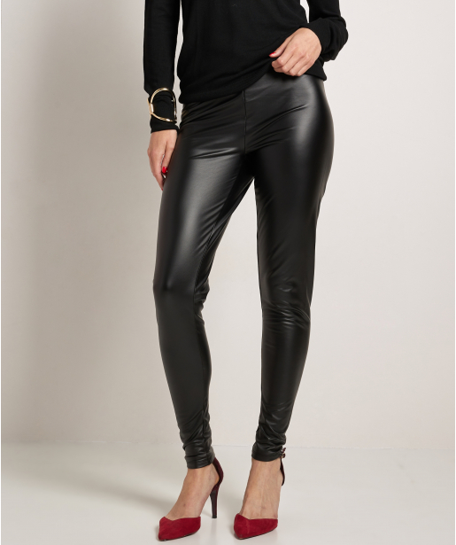 basic lederlook legging