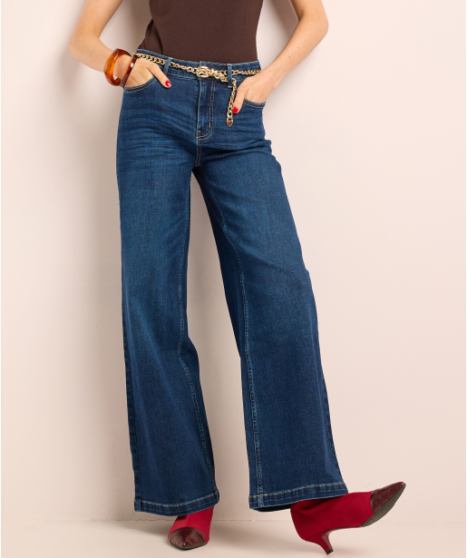 wide fit stretch jeans - lara