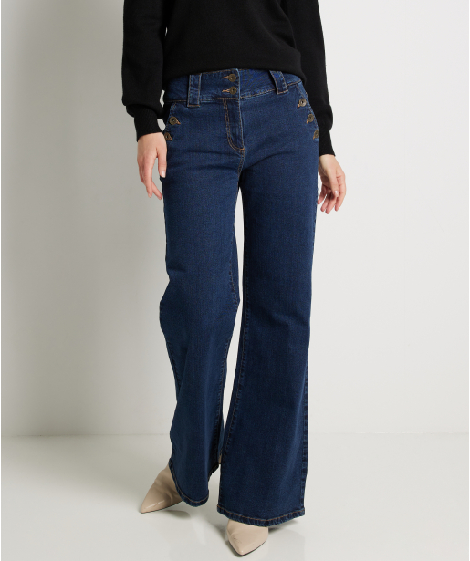 wide fit stretch jeans knoop
