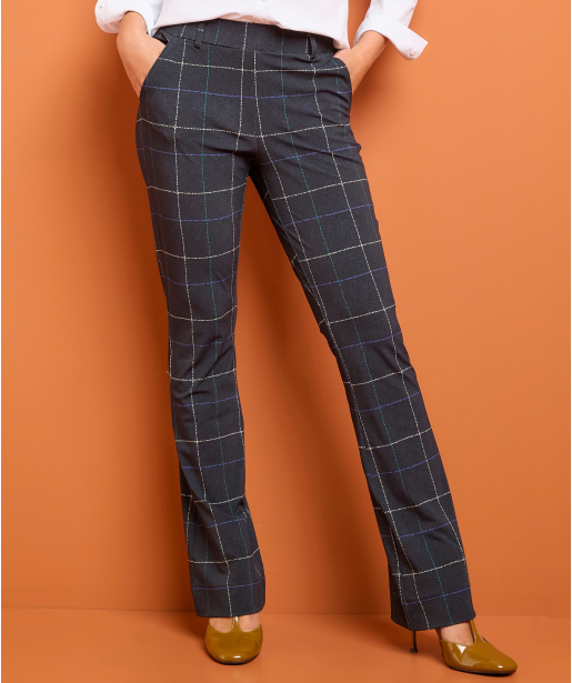 flared fit broek travelstof