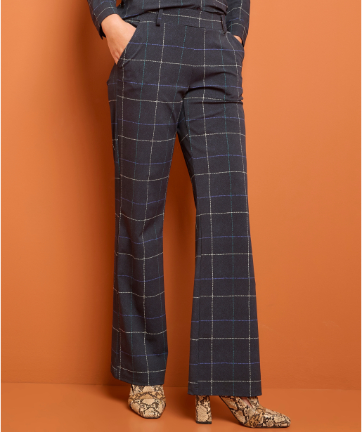 straight fit broek travelstof