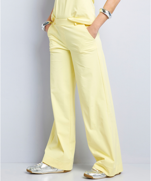 wide fit broek travelstof