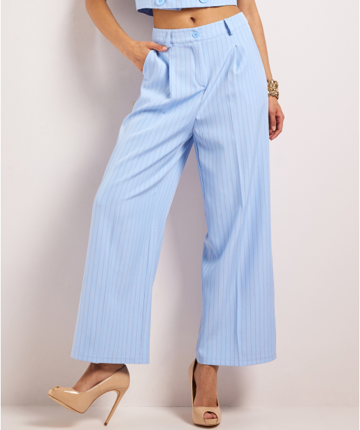 wijde pantalon strepen dessin