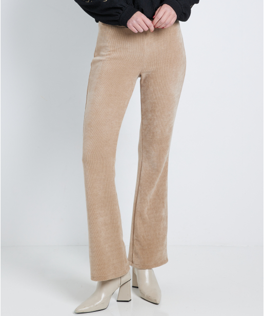 flared fit broek ribvelvet