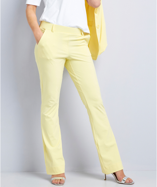 flared fit broek travelstof