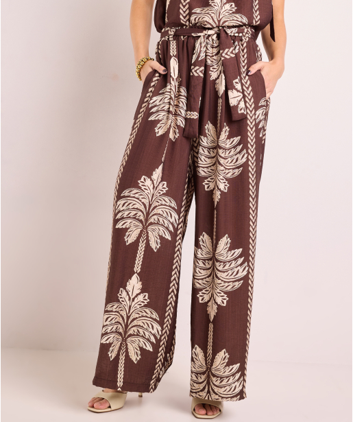wide fit broek palmprint