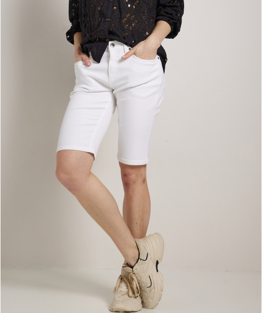 korte broek uni slim fit stretch twill