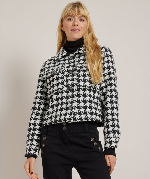 tweed blazer met kraag
