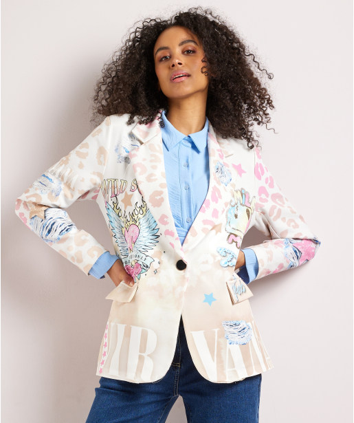 blazer all-over dessin