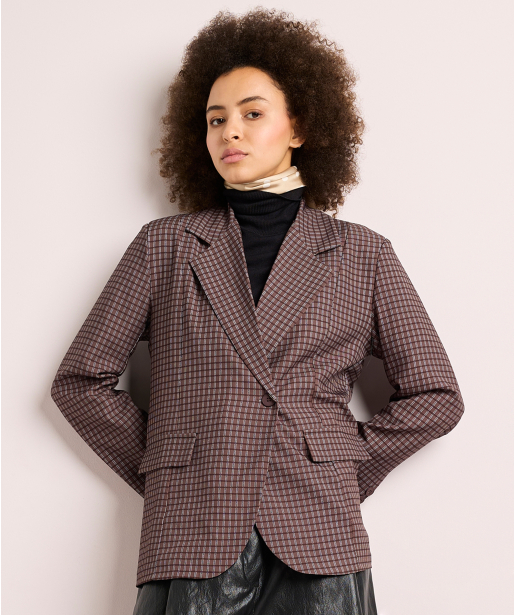 blazer met geruit dessin