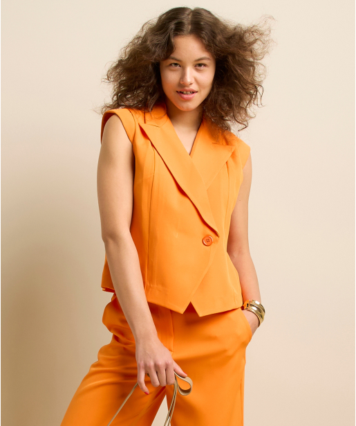 gilet met overslag uni