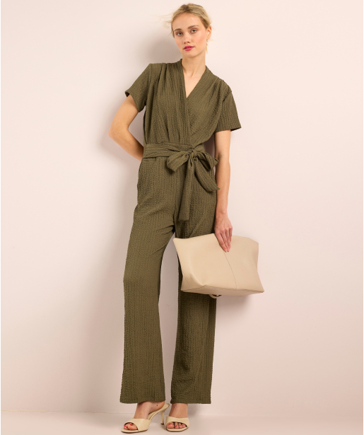 jumpsuit met strikceintuur