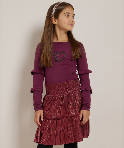 jurk met glitter plissé