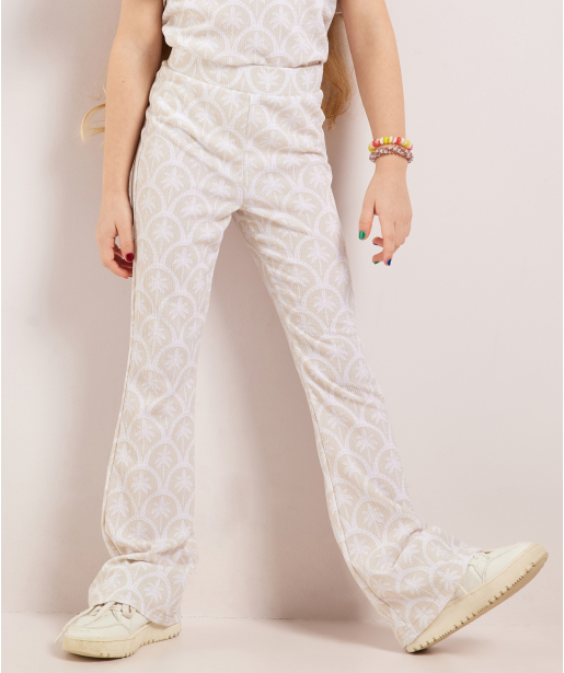 flared fit crinckle broek