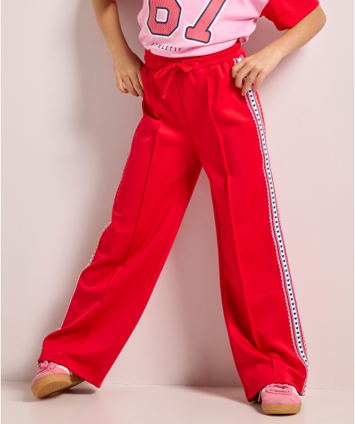 wide fit broek met tape