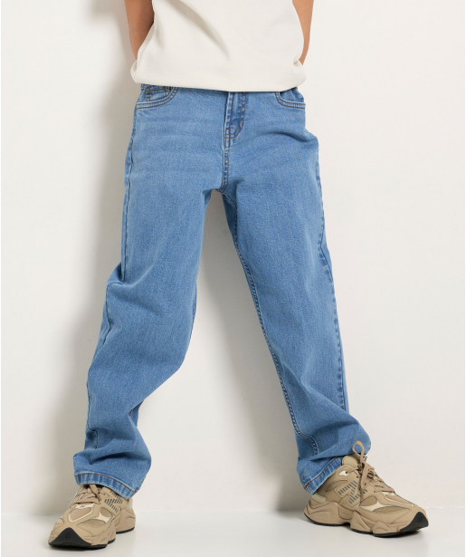 baggy fit stretch jeans