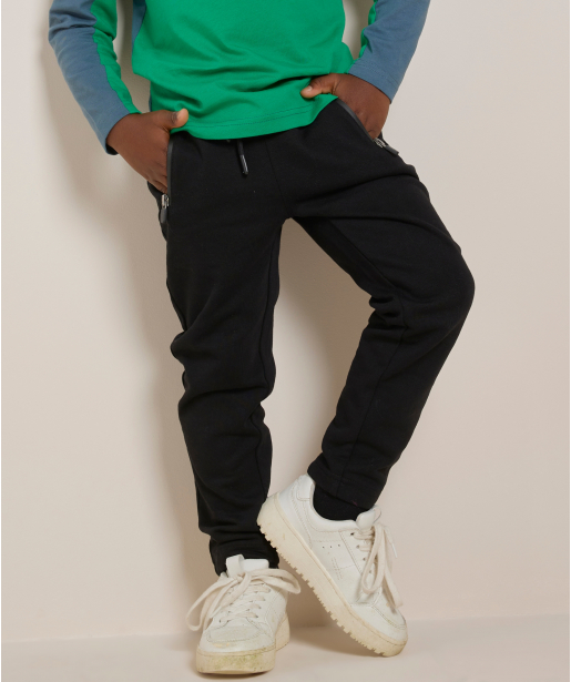 basic jogging broek met ritsen