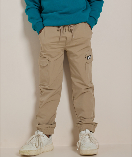 slim fit broek cargo uni