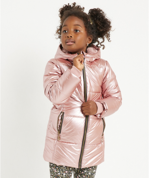 glimmende jas roze