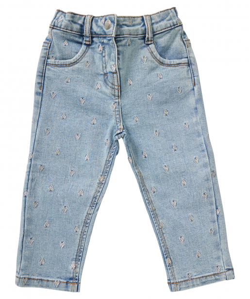 jeans met hartjesprint