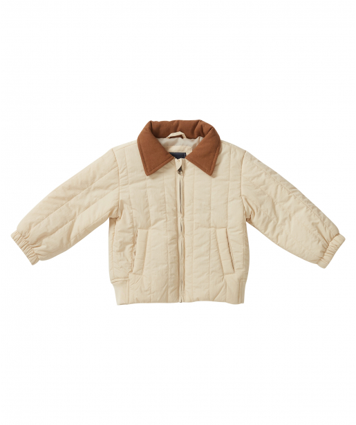 gewatteerde jas met kraag